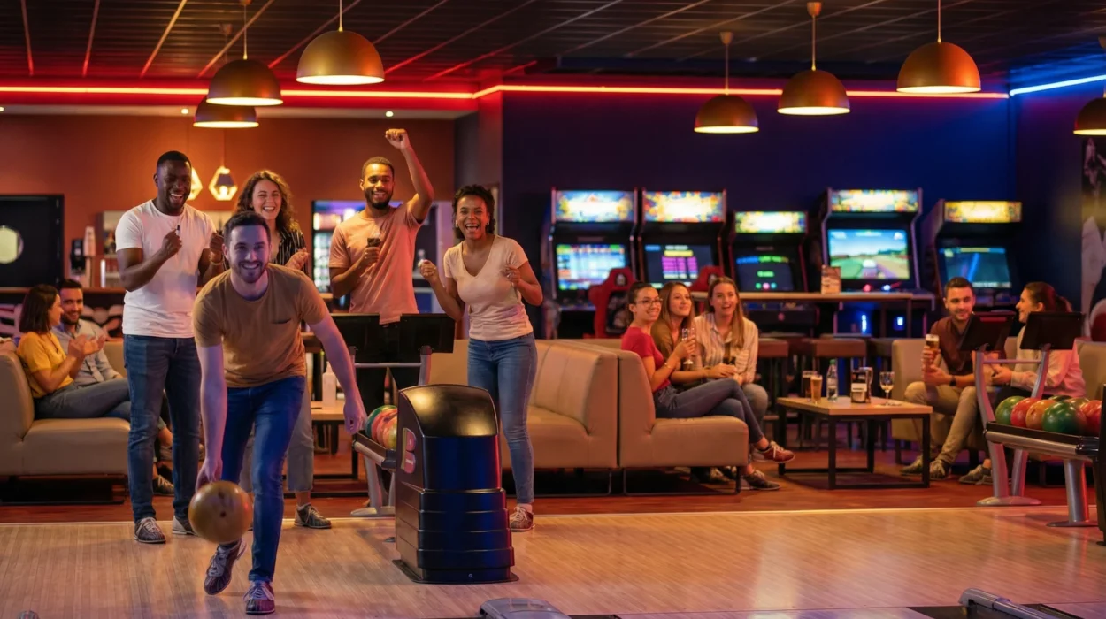 Groupes d’amis profitant d’activités indoor en soirée à Nîmes